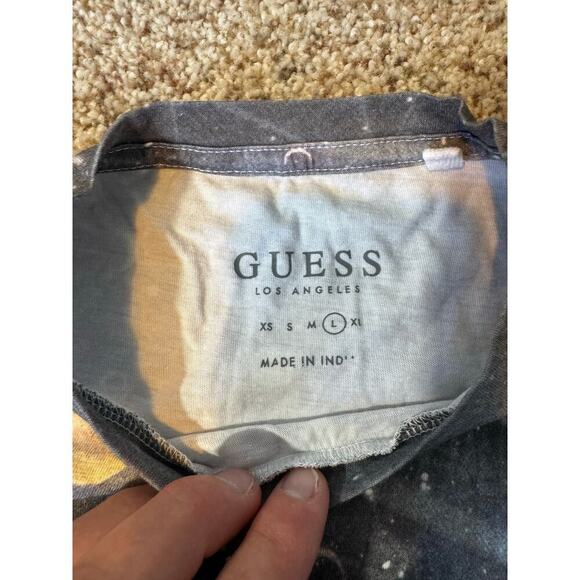 GUESS Cosmic Space T-shirt, size Large; Outer Space, with sew on patches, RARE - Picture 3 of 8